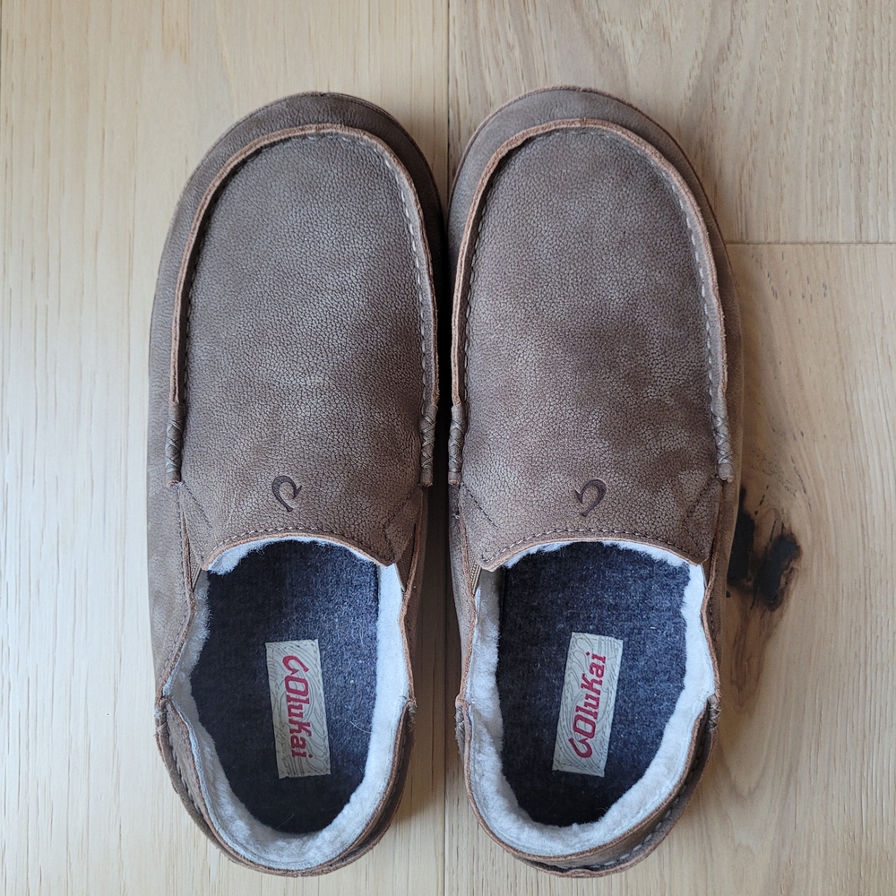 NWOT OluKai Men's Brown Slip-On Loafers
